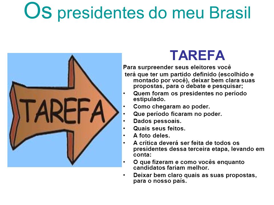 Os presidentes do meu Brasil