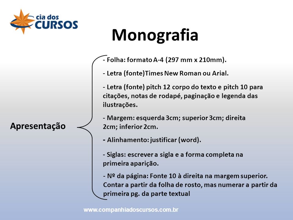 Monografia Apresentação - Alinhamento: justificar (word).