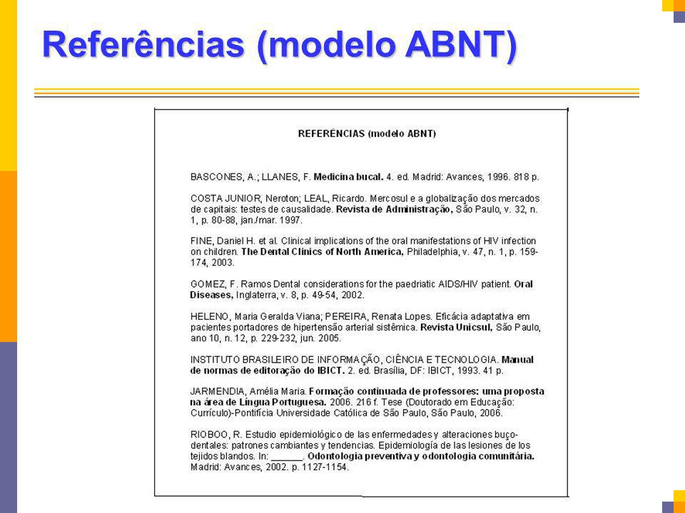 Referências (modelo ABNT)