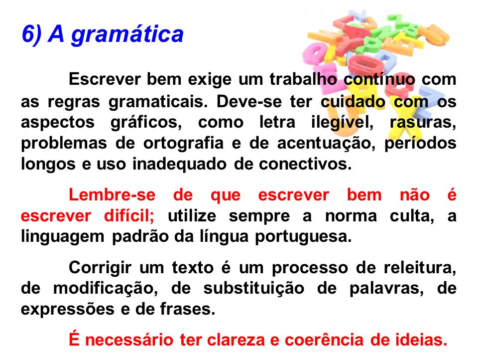 6) A gramática