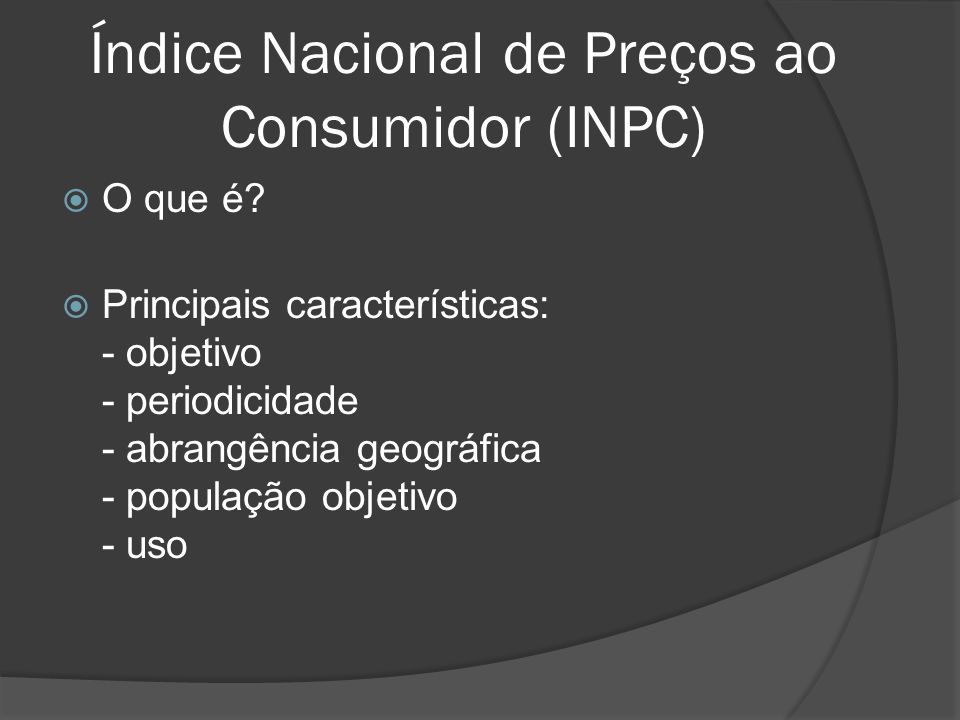Índice Nacional de Preços ao Consumidor (INPC)