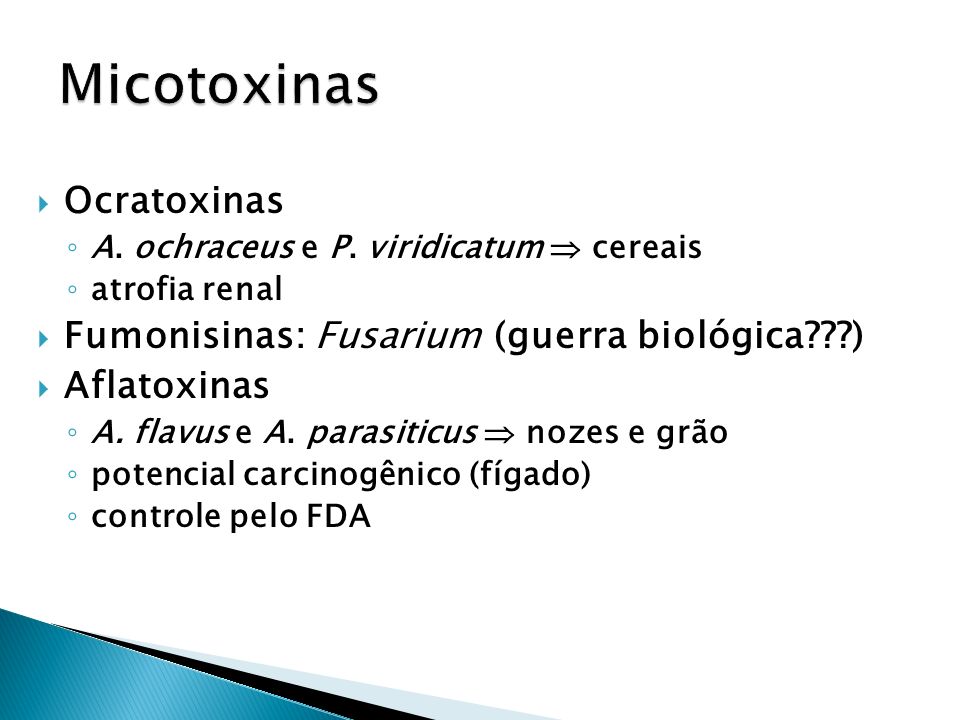 Micotoxinas Ocratoxinas Fumonisinas: Fusarium (guerra biológica )
