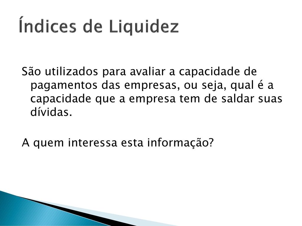 Índices de Liquidez