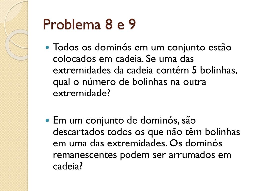 Problema 8 e 9