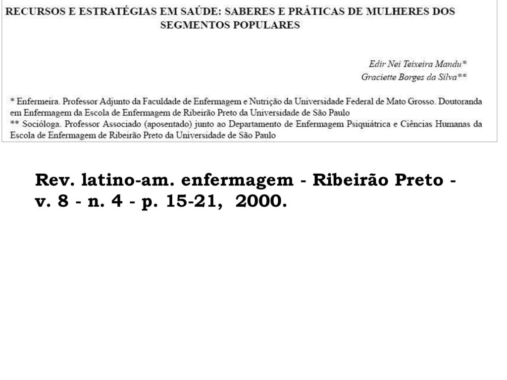 Rev. latino-am. enfermagem - Ribeirão Preto - v. 8 - n. 4 - p