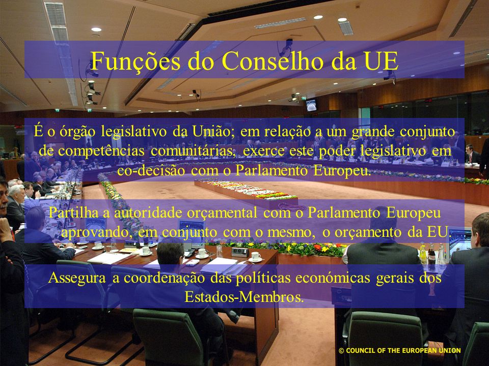 Funções do Conselho da UE