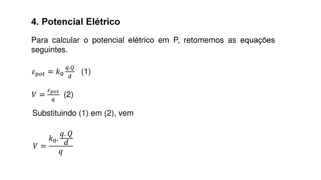 Potencial Eletrico E Energia Potencial Ppt Carregar