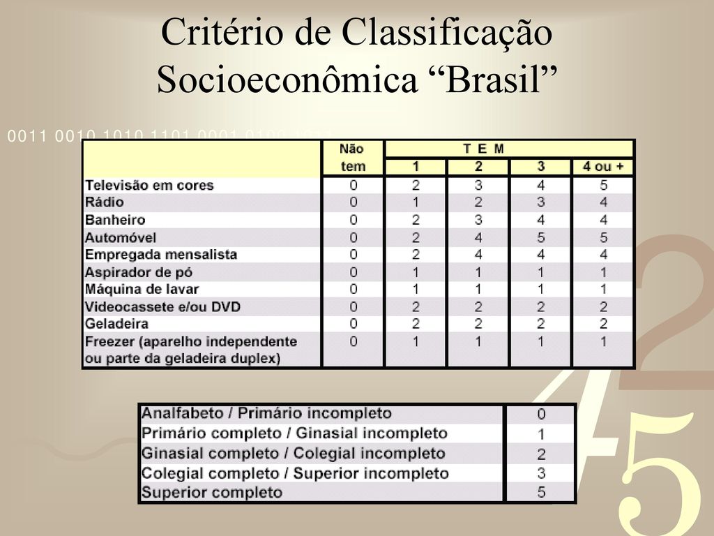 Critério de Classificação Socioeconômica Brasil