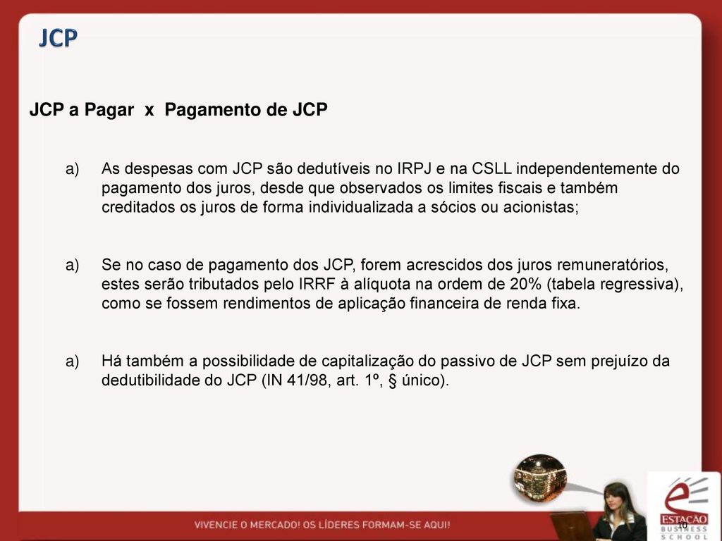 JCP JCP a Pagar x Pagamento de JCP