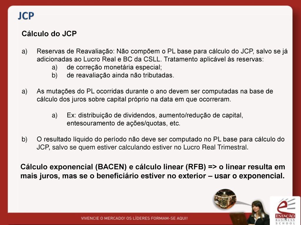 JCP Cálculo do JCP.