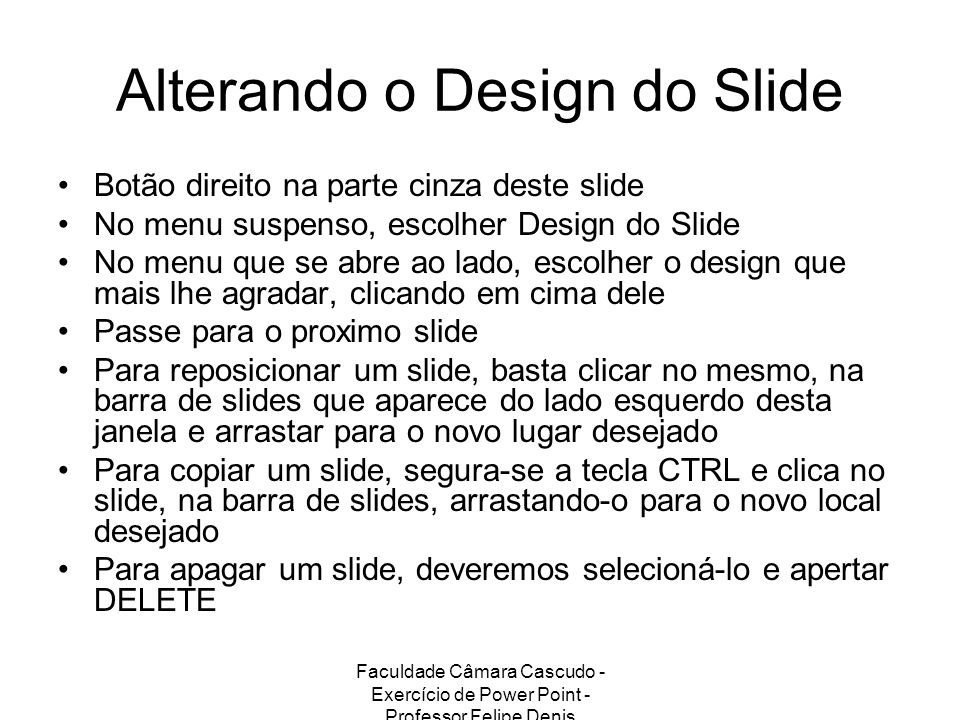 Alterando o Design do Slide