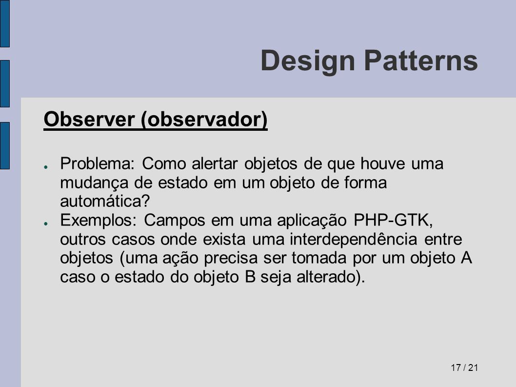 Design Patterns Observer (observador)