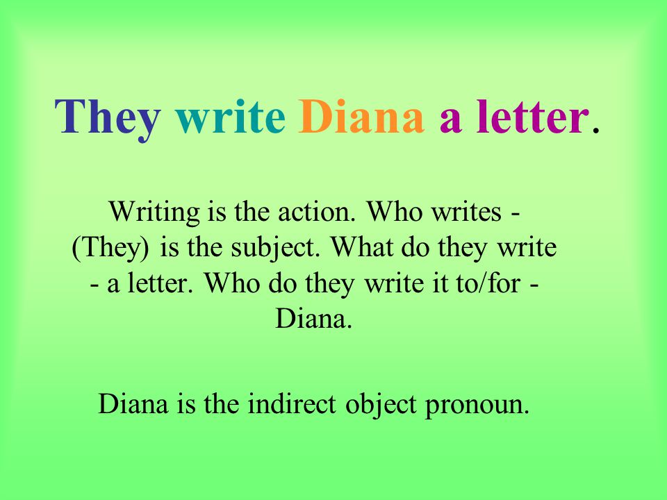 They write Diana a letter.