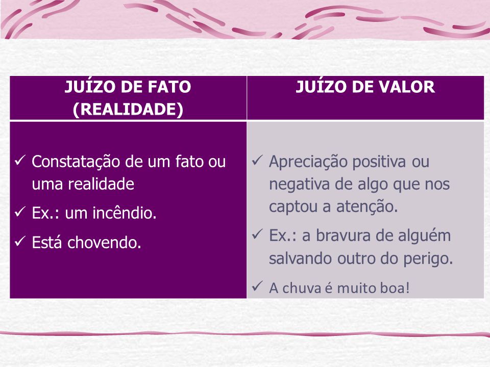 JUÍZO DE FATO (REALIDADE)