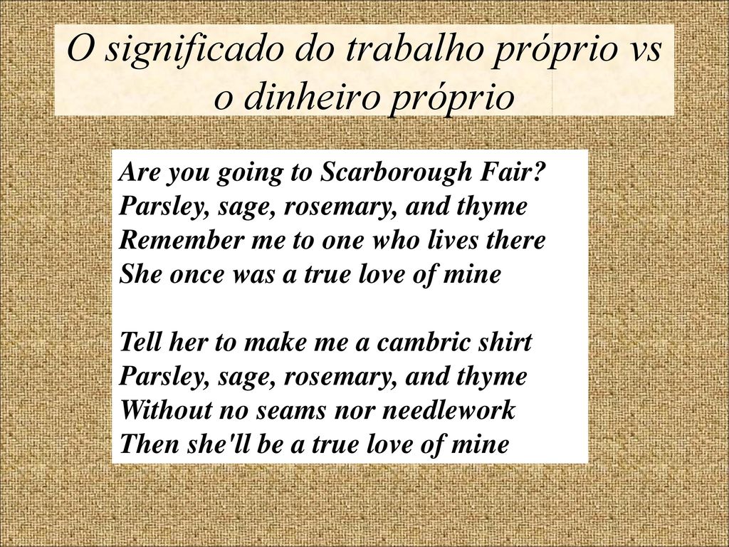 Significado e história de Scarborough Fair 