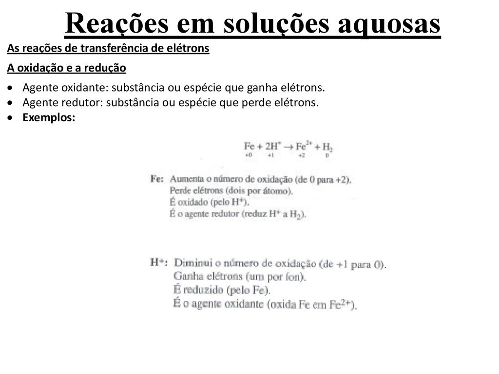 Reações Em Soluções Aquosas - Ppt Carregar