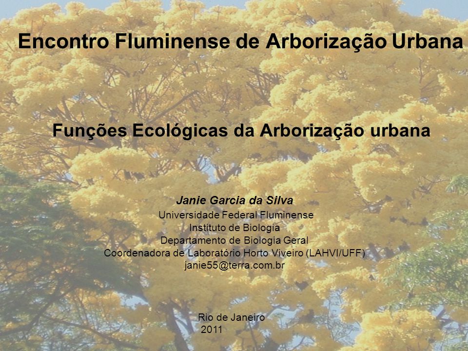 Encontro Fluminense de Arborização Urbana