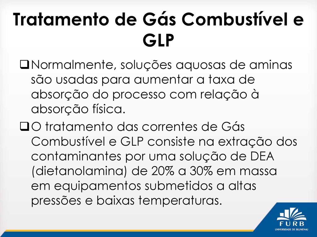 Tratamento de Gás Combustível e GLP
