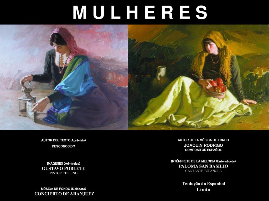 M U L H E R E S Linito Joaquin Rodrigo Paloma San Basilio Ppt Carregar
