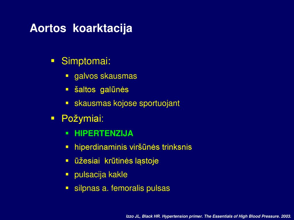 Hipertenzijos simptomai