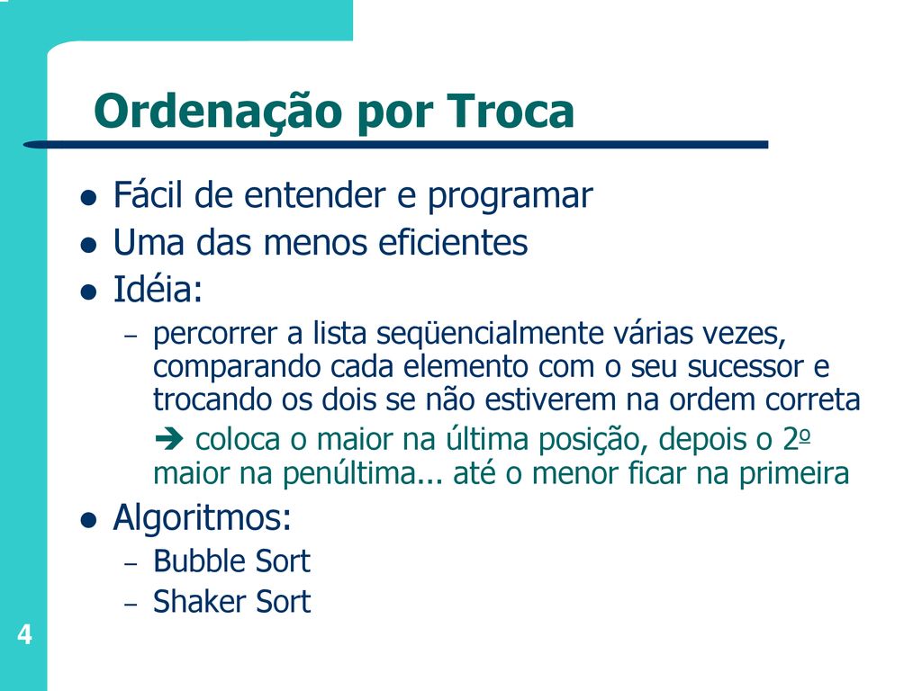 Ordenação de Dados. - ppt carregar