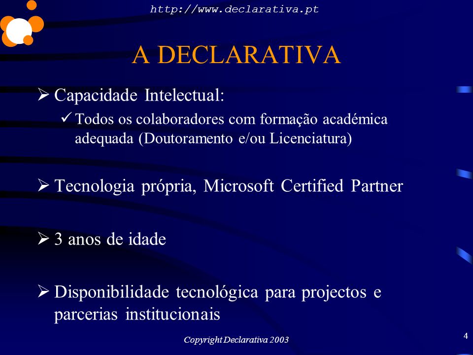 Copyright Declarativa 2003