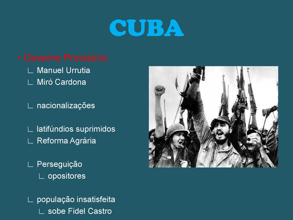 CUBA • Governo Provisório ∟ Manuel Urrutia ∟ Miró Cardona