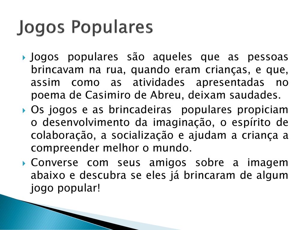 Origem Dos Jogos Populares, PDF, Lição