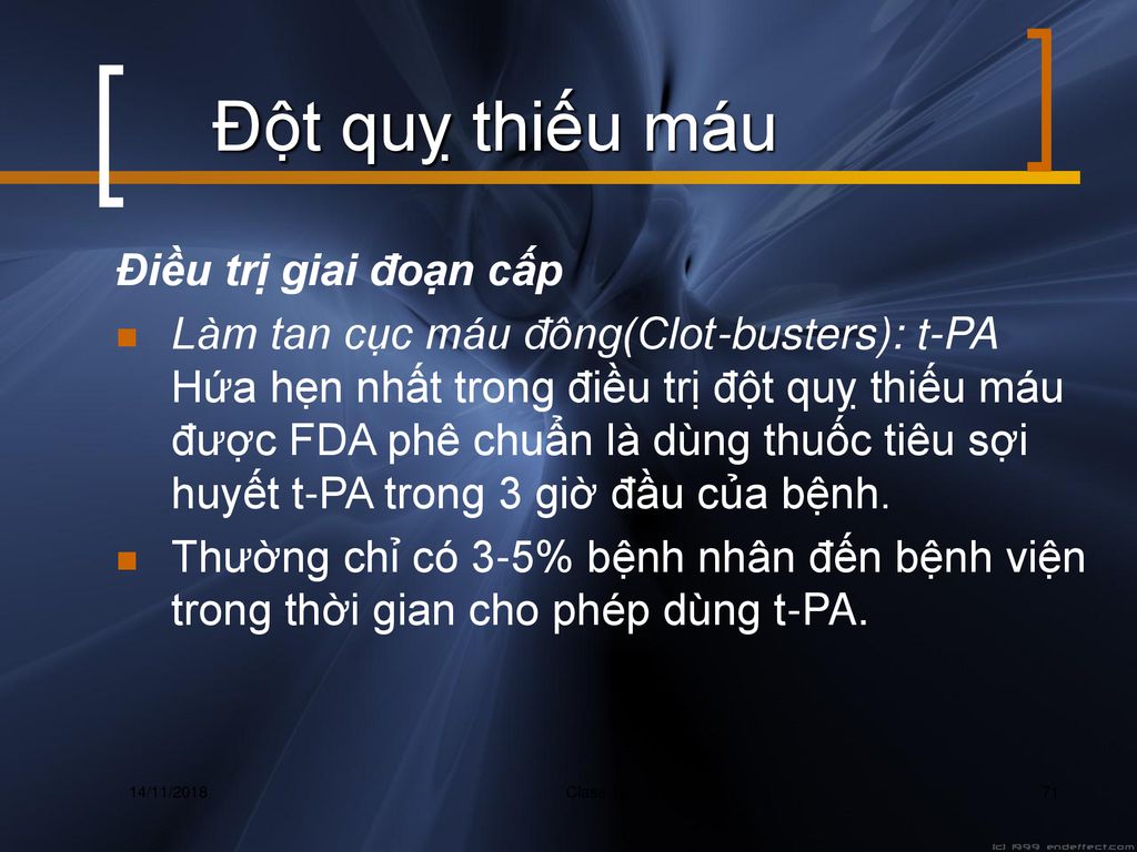 Đột quỵ thiếu máu Điều trị giai đoạn cấp