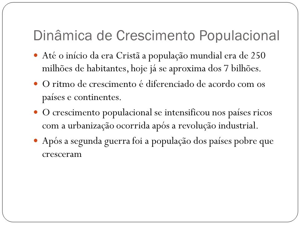 Dinâmica de Crescimento Populacional
