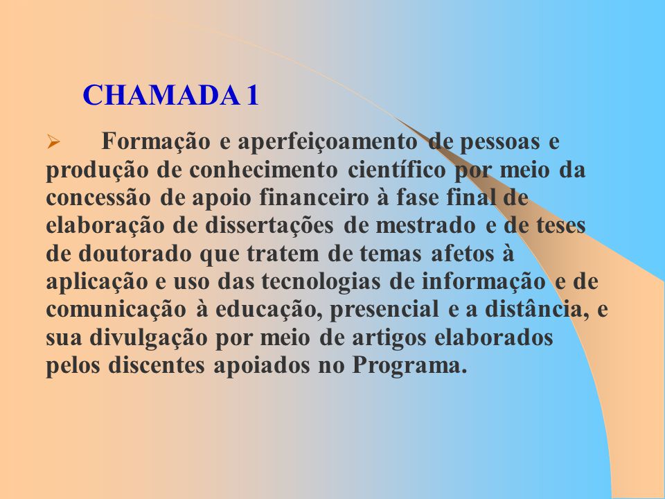 CHAMADA 1