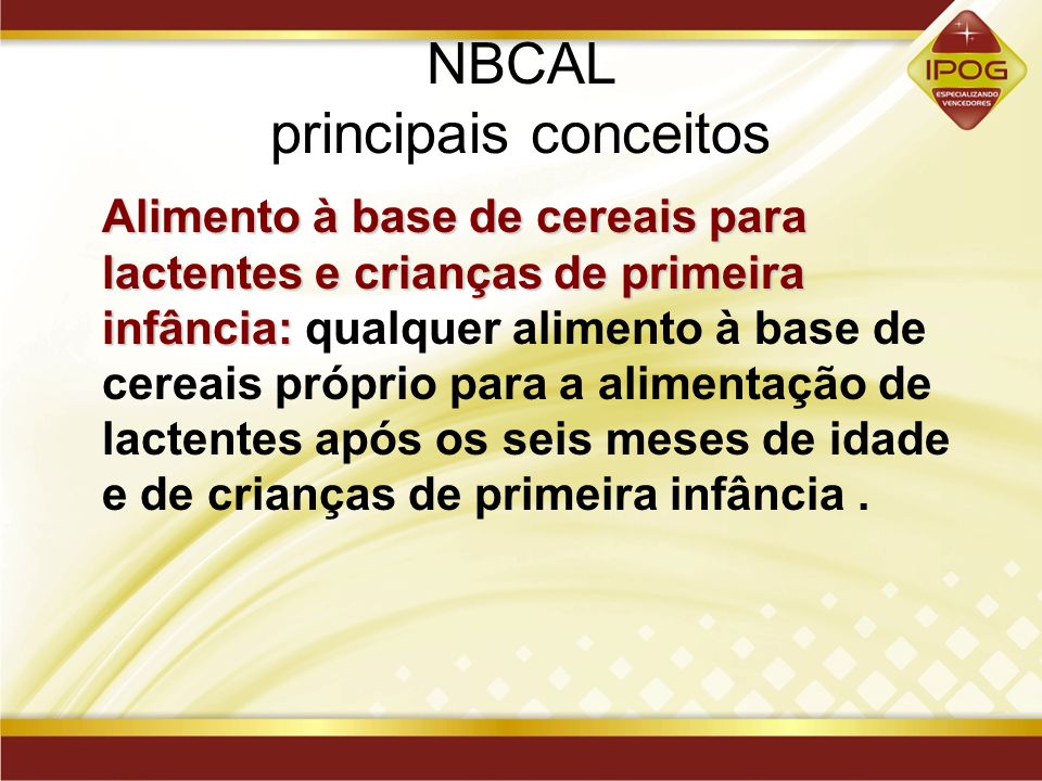 NBCAL principais conceitos