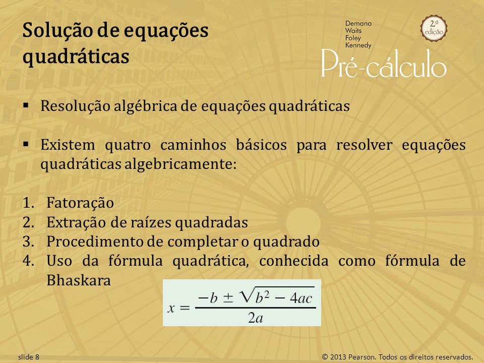 Solução de equações quadráticas