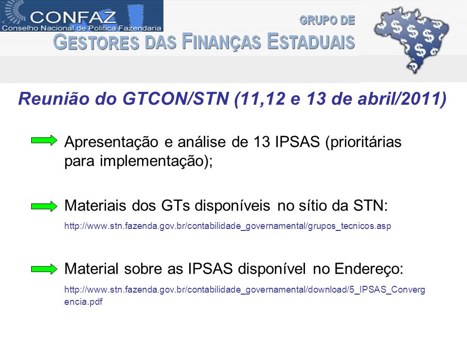 Reunião do GTCON/STN (11,12 e 13 de abril/2011)