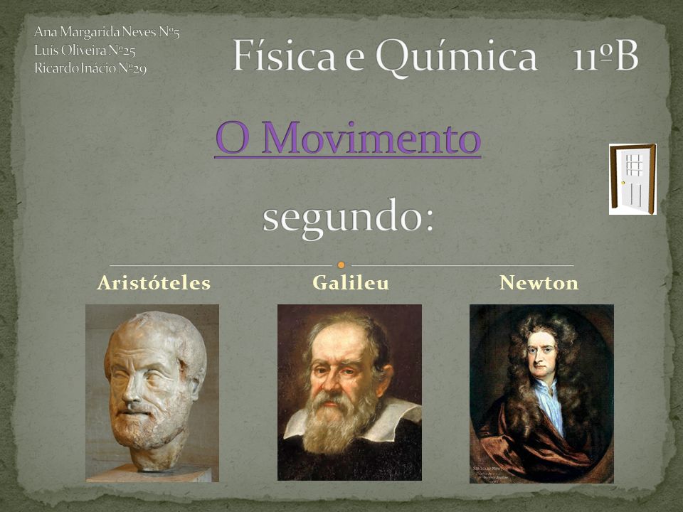 Aristóteles Galileu Newton