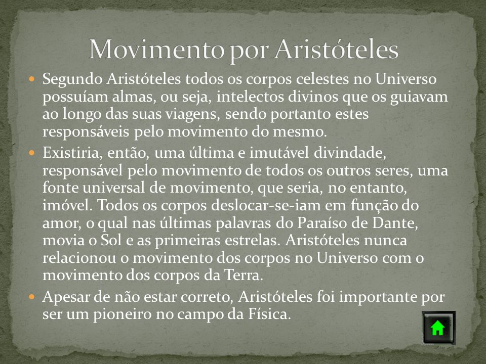 Movimento por Aristóteles