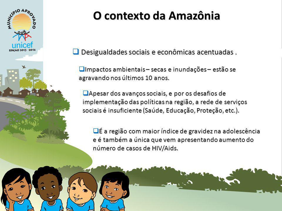 O contexto da Amazônia Desigualdades sociais e econômicas acentuadas .