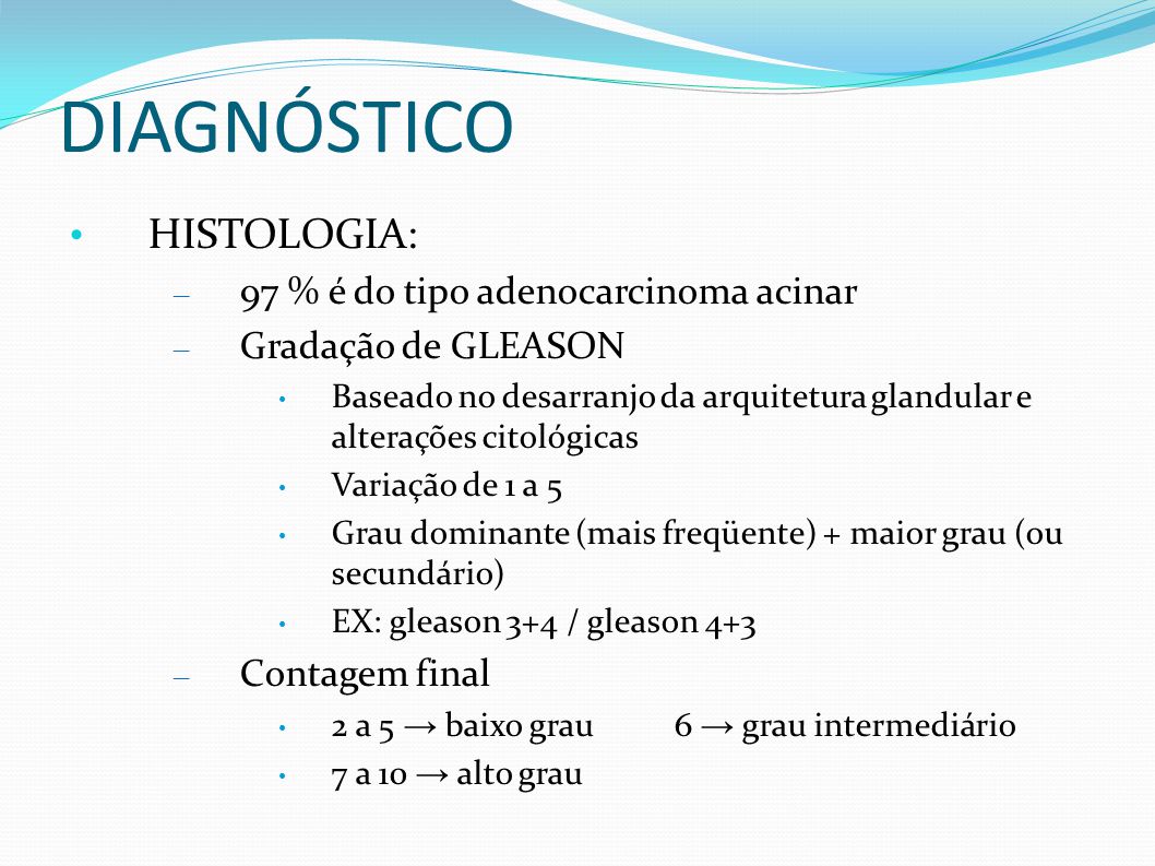 adenocarcinoma acinar da próstata gleason 7