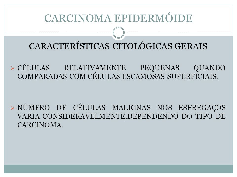 CARCINOMA EPIDERMÓIDE