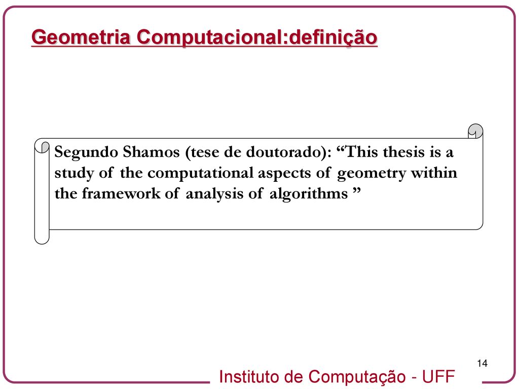 Geometria Computacional - ppt carregar