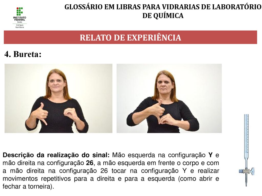 GLOSSÁRIO EM LIBRAS PARA VIDRARIAS DE LABORATÓRIO DE QUÍMICA