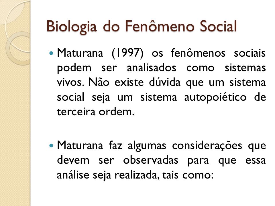 Biologia do Fenômeno Social