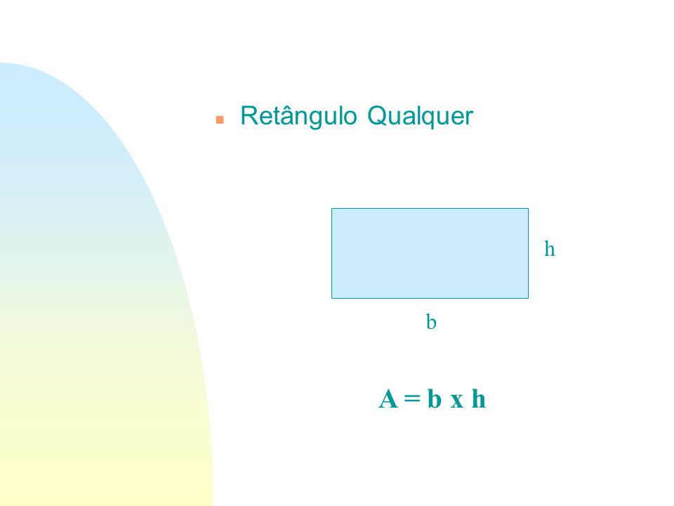 01/04/2017 Retângulo Qualquer h b A = b x h