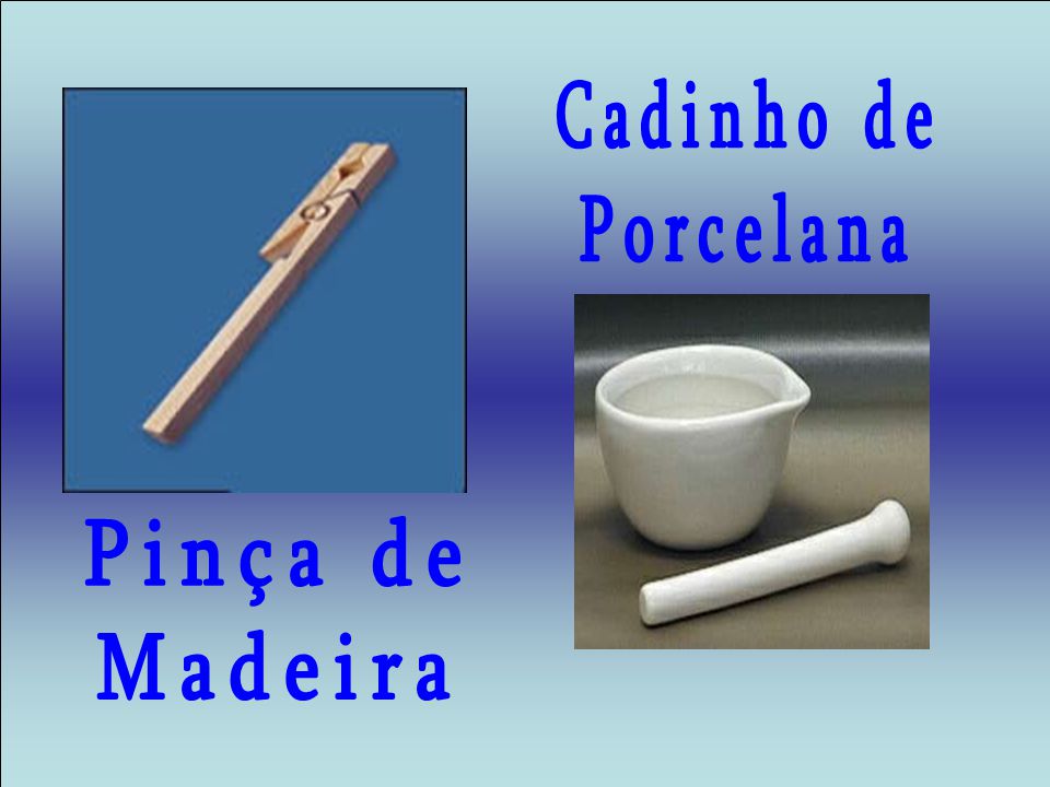 Cadinho de Porcelana Pinça de Madeira