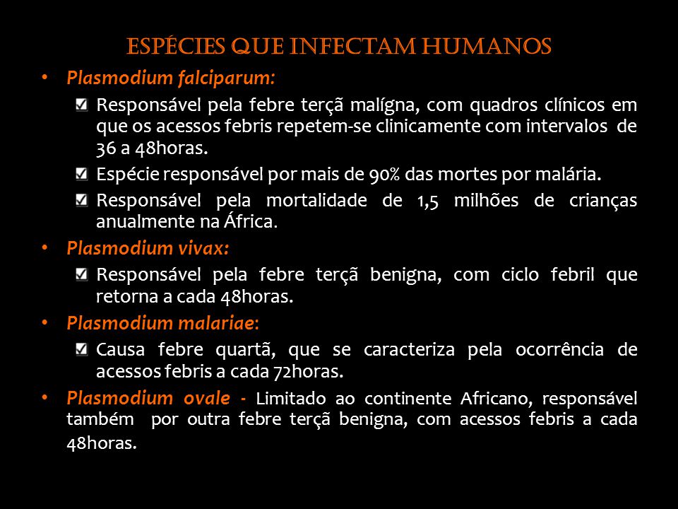 Espécies que infectam humanos