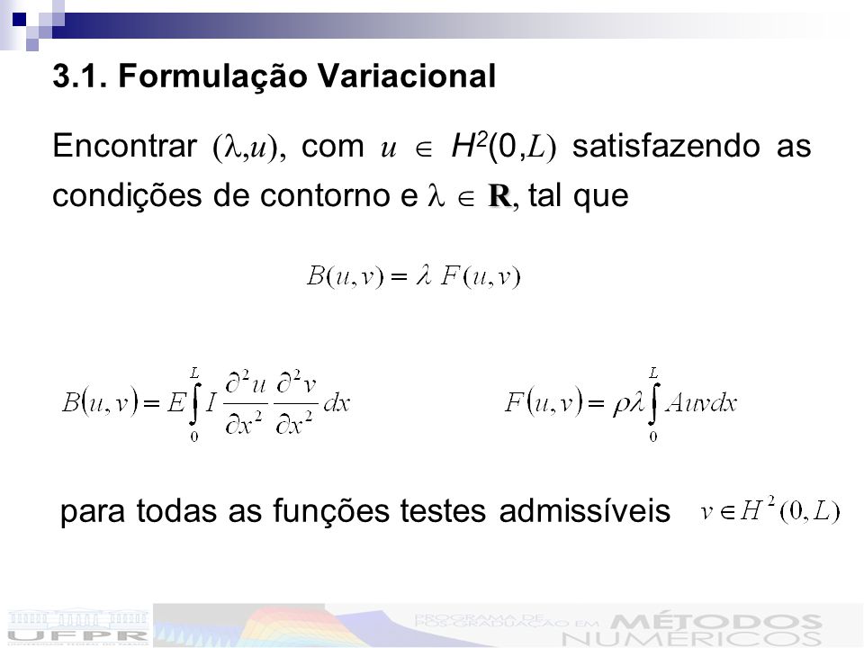 3.1. Formulação Variacional