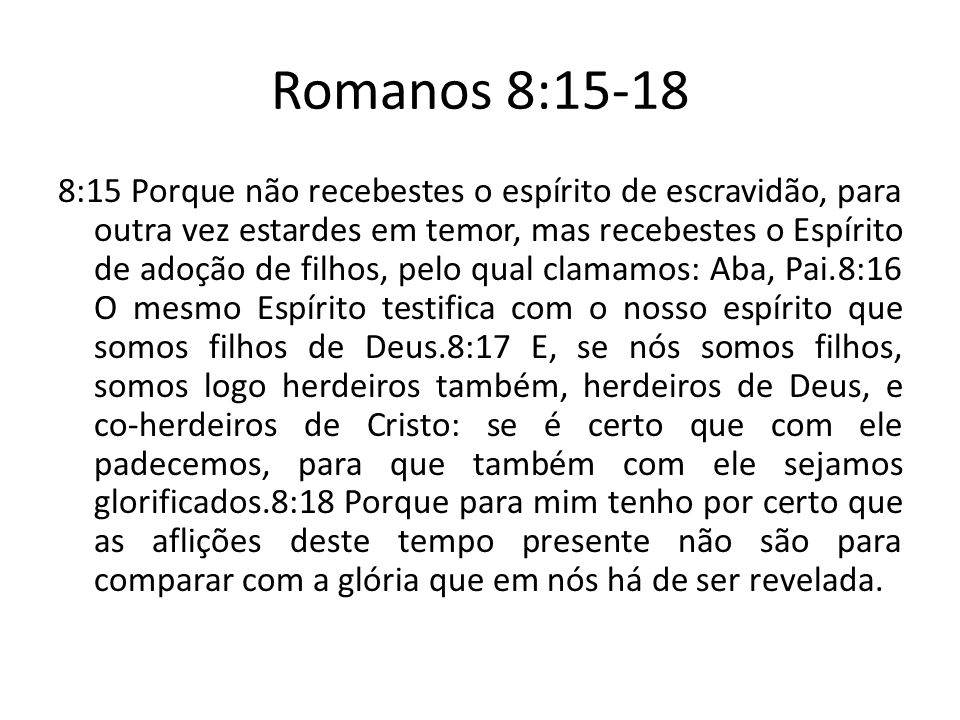 Romanos 8:15-18