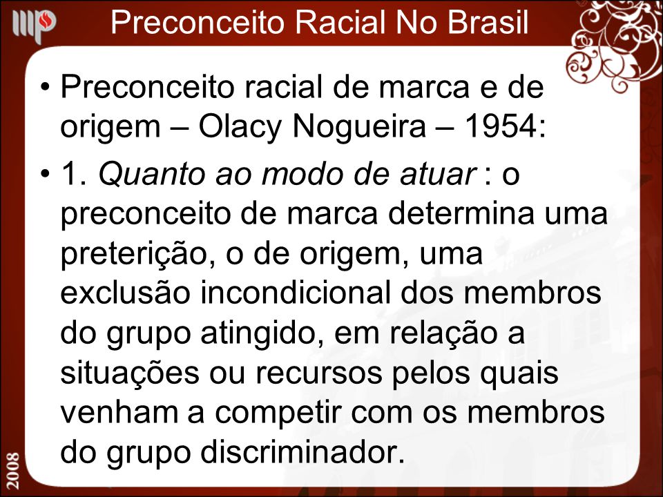 A Construção da Desigualdade Racial no Brasil - ppt carregar