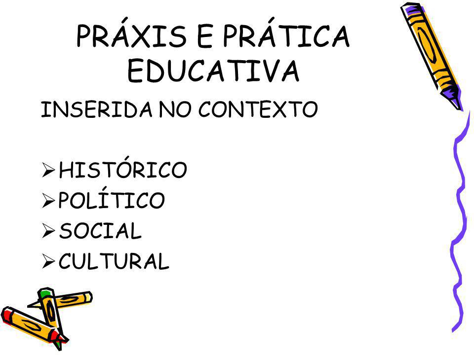 PRÁXIS E PRÁTICA EDUCATIVA