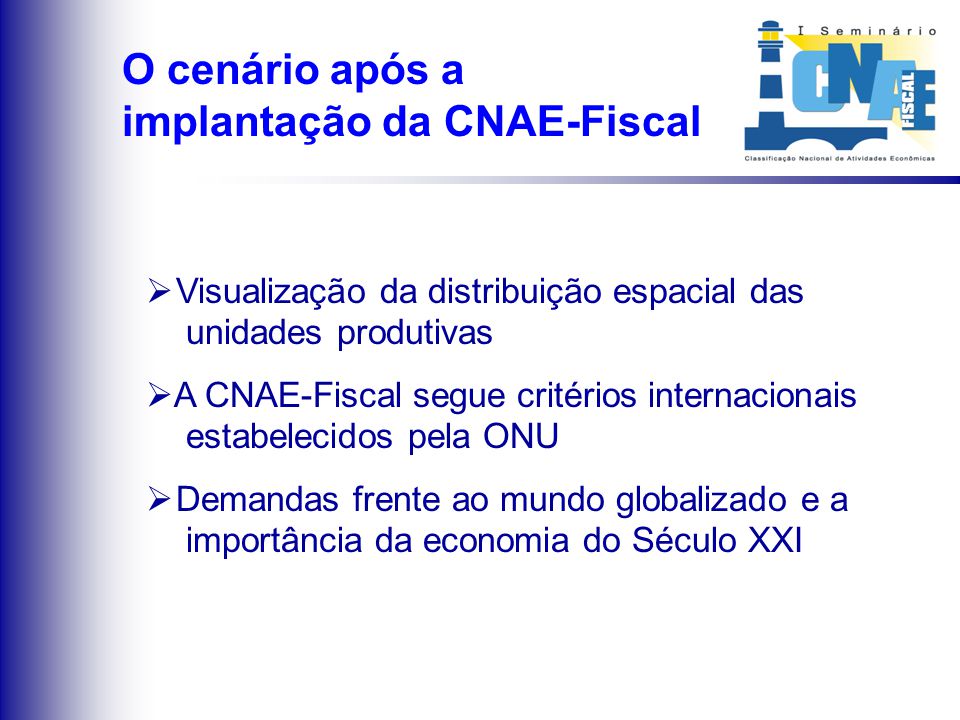 O cenário antes da implantação da CNAE-Fiscal